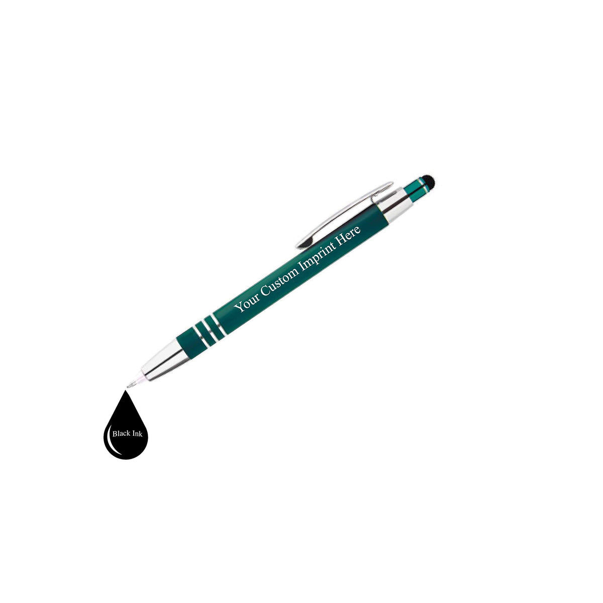 ExpressDesigns™ - Personalized Pens Gift Set - 2 Pack of | LED Flashlight Soft Touch Metal Pens