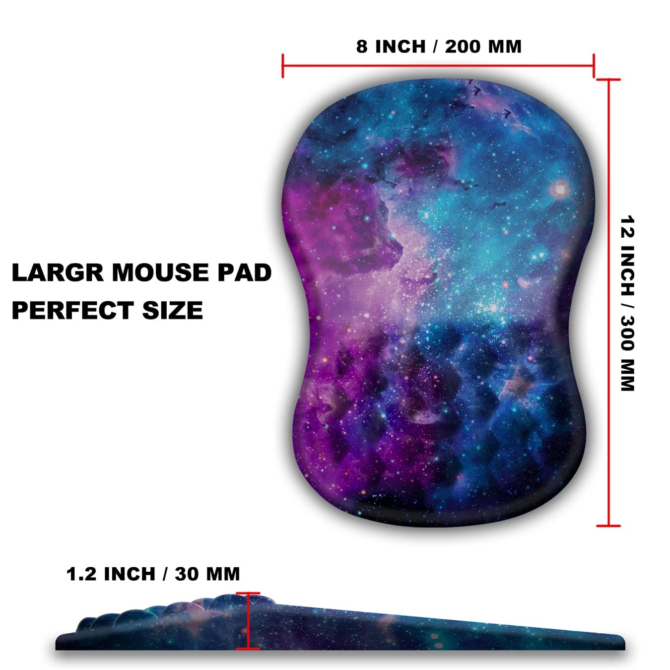 KUOSGM Mouse Pad Wrist Support, Ergonomic Mouse Pad with Massage Dot, Comfortable Computer Mouse