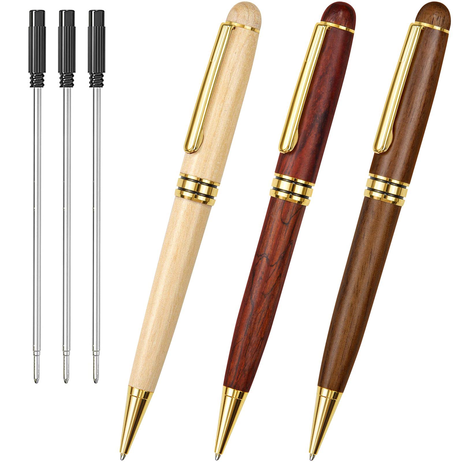 Cambond Wood Ballpoint Pens Gift Set - Luxury Wooden Pens for Men Women