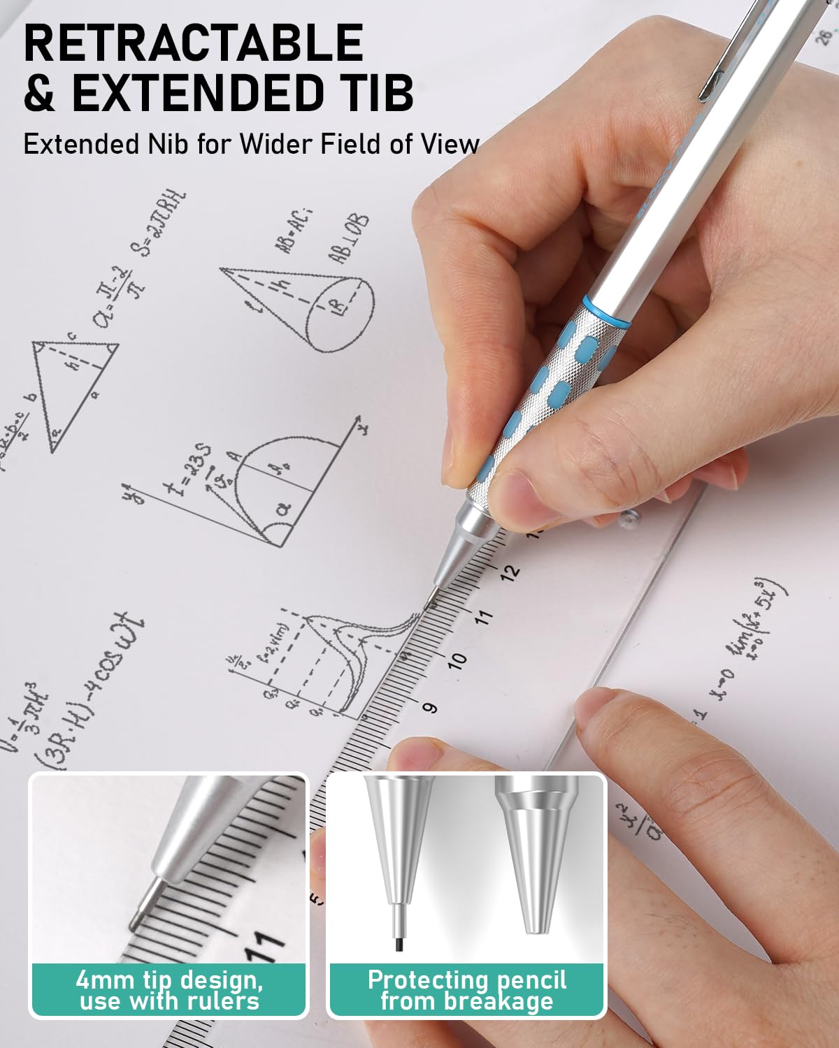 Nicpro 36PCS Mechanical Pencil Set, Art Drawing Pencils 0.3-2mm in Case