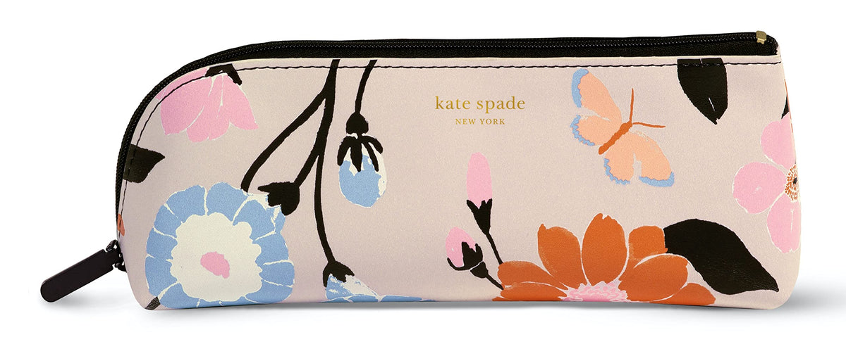 kate spade new york Leatherette Pen Case with Supplies, Floral Garden