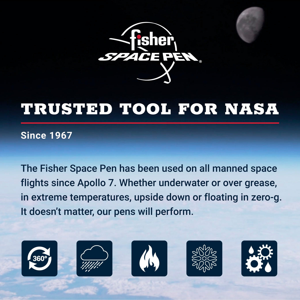 Fisher Space Pen Military Cap-O-Matic Pen, Black Ink