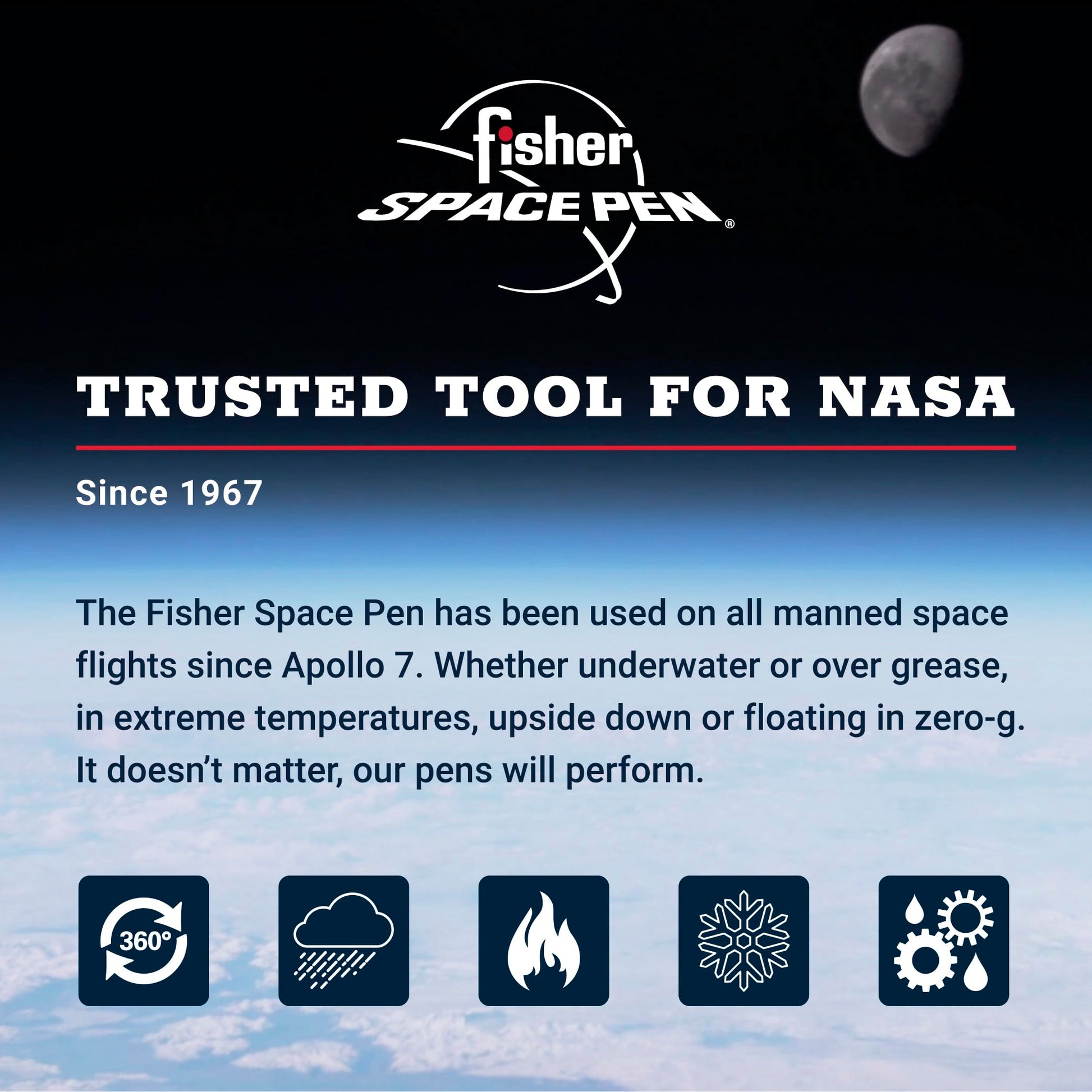Fisher Space Pen Military Cap-O-Matic Pen, Black Ink