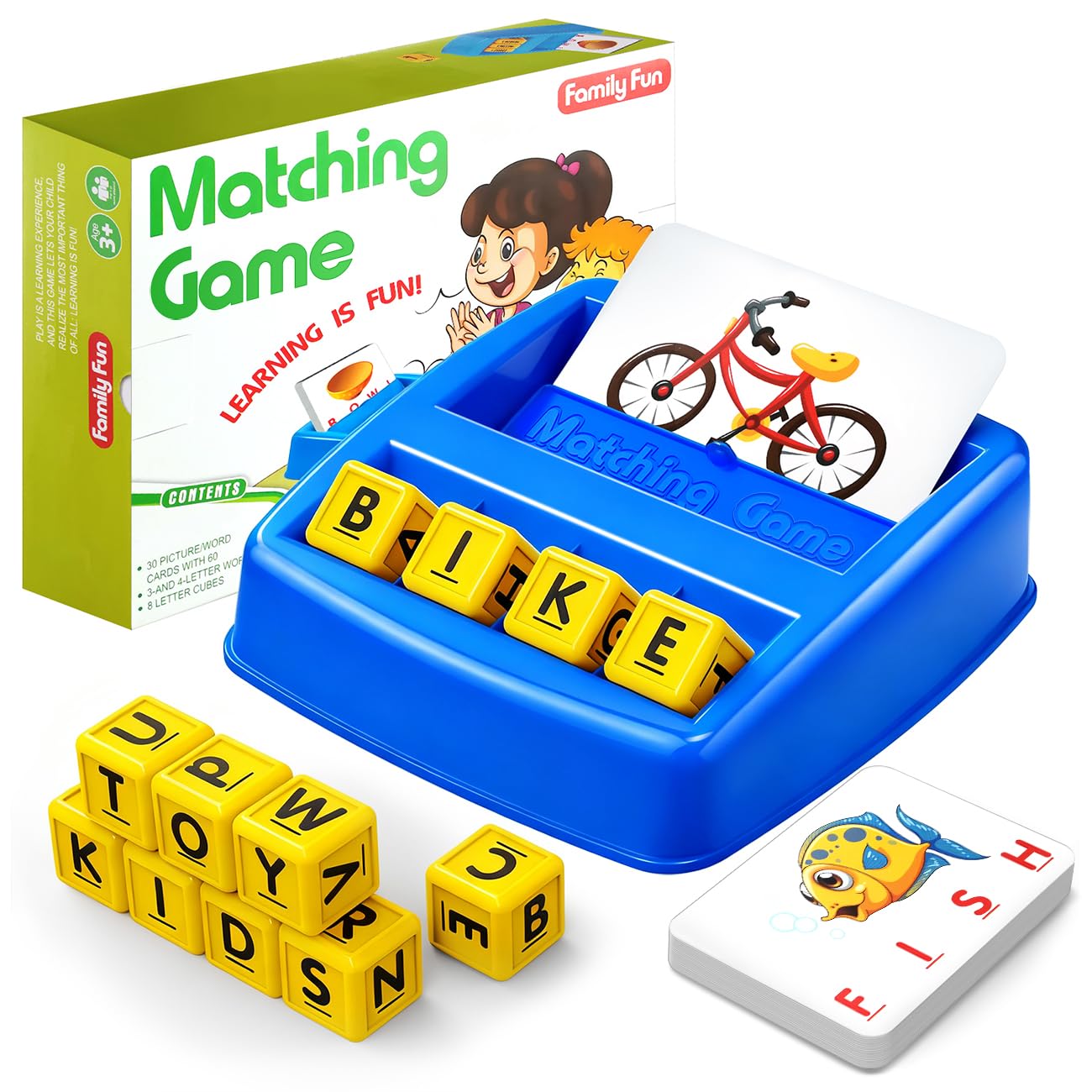 HahaGift Educational Toys for 3-5 Year Old Boy Girl Gifts, Matching Letter Learning Games