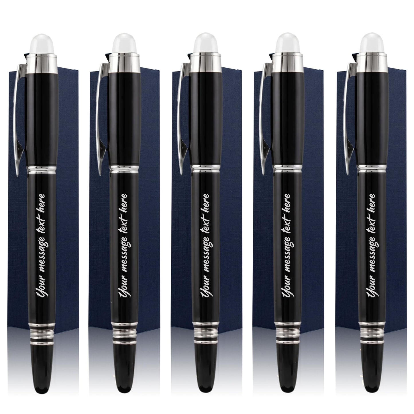 Ancolo Personalized Ballpoint Pens - Custom Your Name or Message 5pcs/set