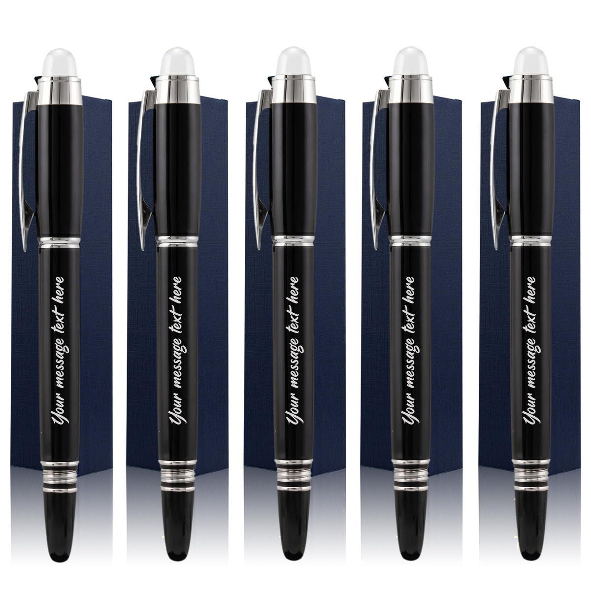 Ancolo Personalized Ballpoint Pens - Custom Your Name or Message 5pcs/set