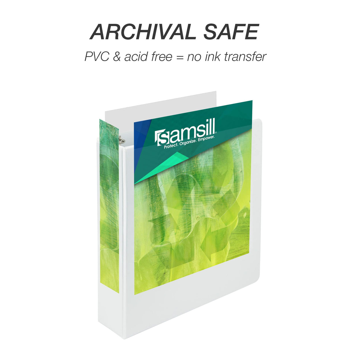 Samsill Plant-Based 3 Inch Durable Round Ring, View Binder, Eco-Friendly, USDA Certified Biobased