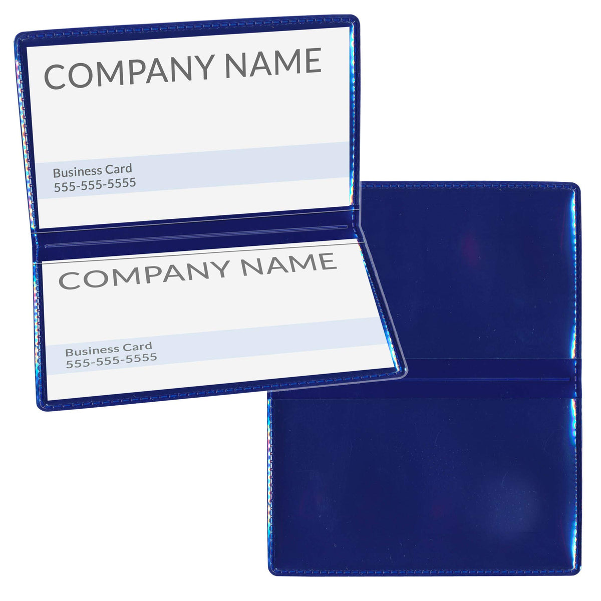StoreSMART Navy Blue Folding Business Card Holders - 20 Pack - Polypropylene Plastic (RPP2915NB20)