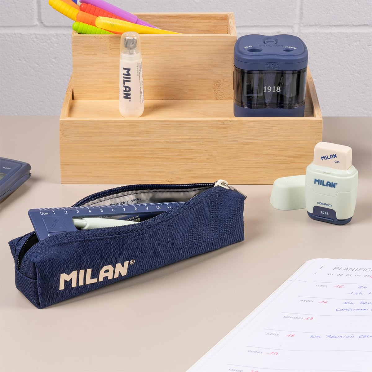 1918 Collection Mini Pencil Case, Navy MILAN®