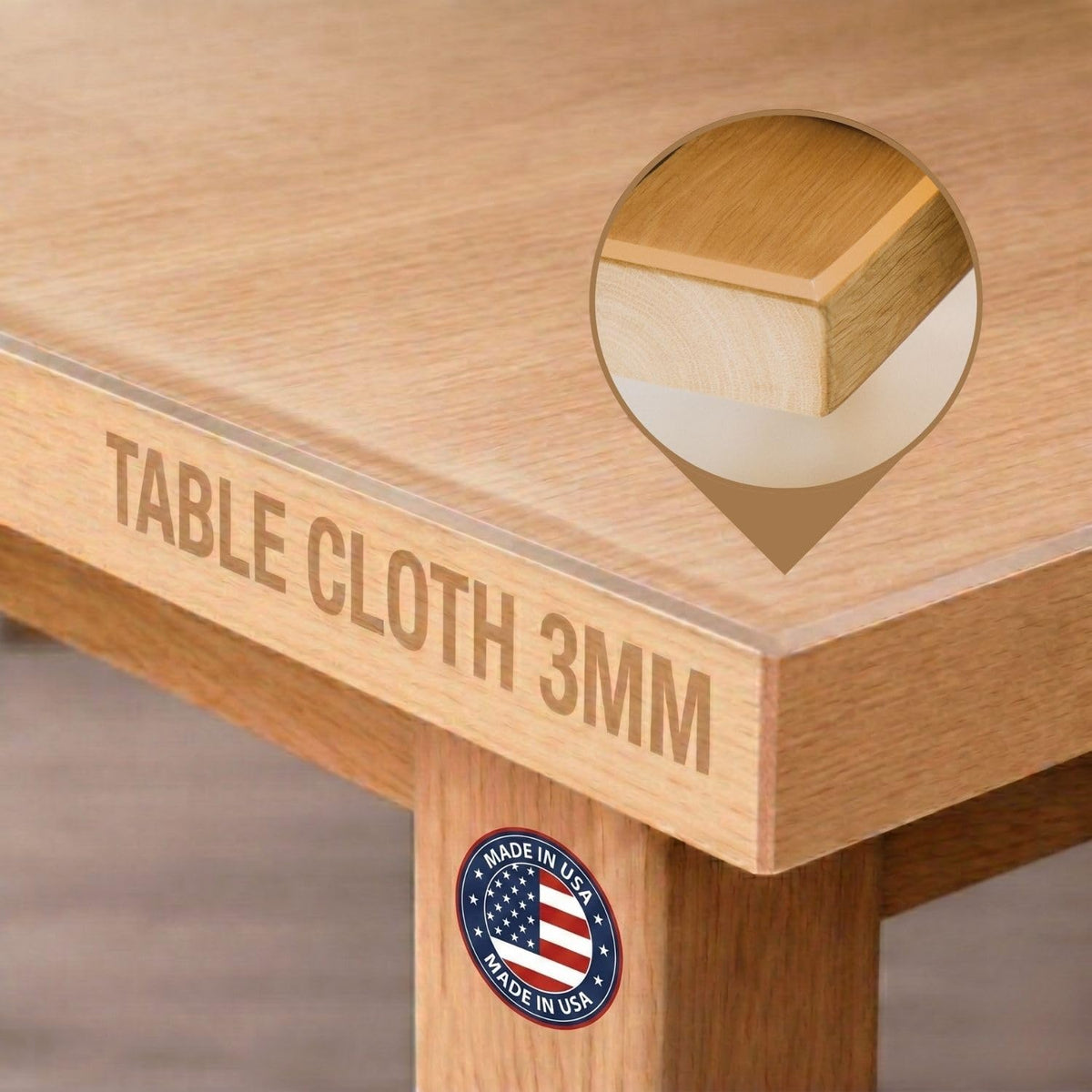Clear Table Cover Protector, 36x60 inch, Premium Quality with 3 Mm Thickness, Stain Resistant