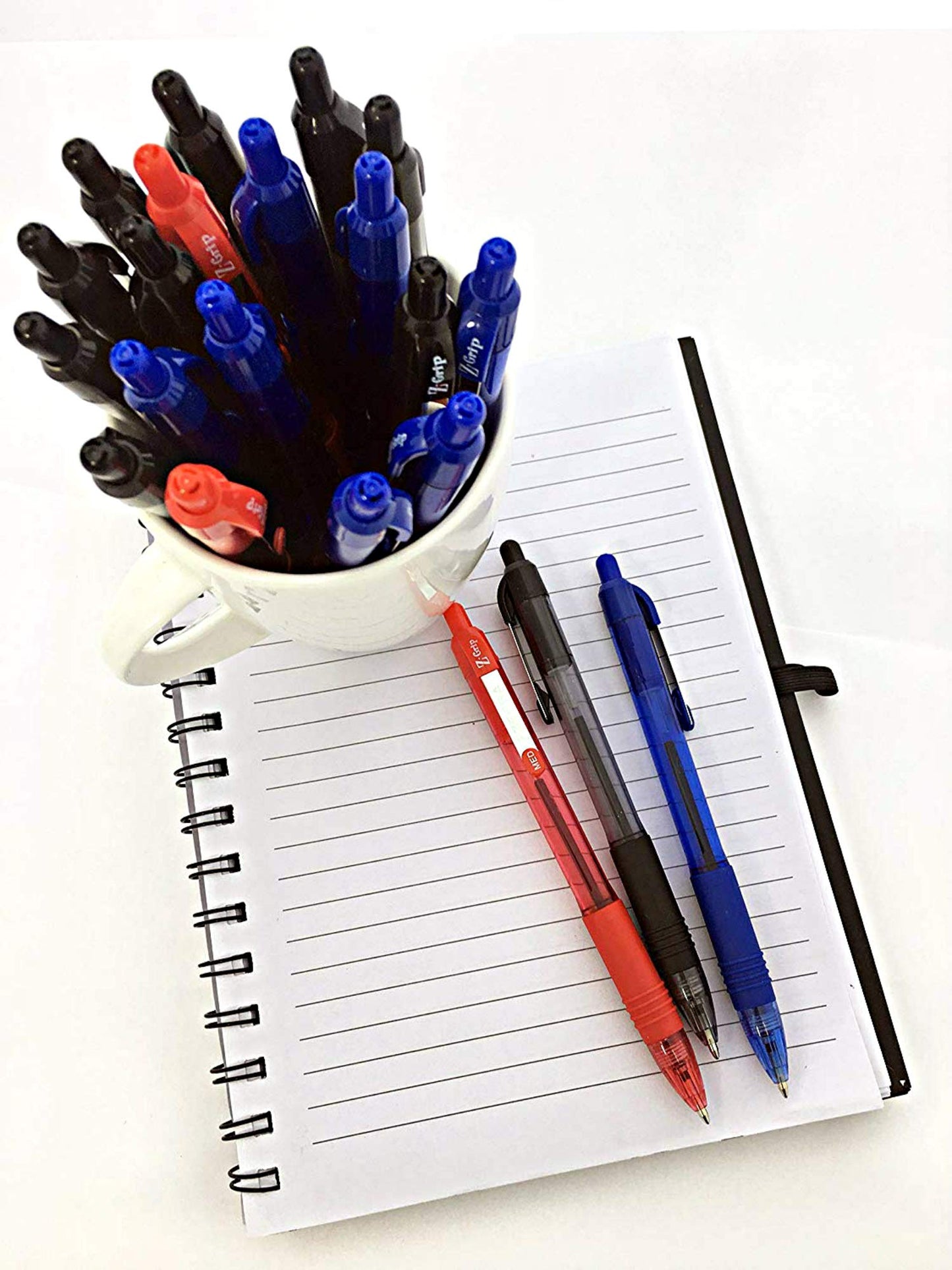 Zebra Pen Z-Grip Retractable Ballpoint Pen, Medium Point 1.0mm, 12 Black & 12 Red Ink Pens, Bulk