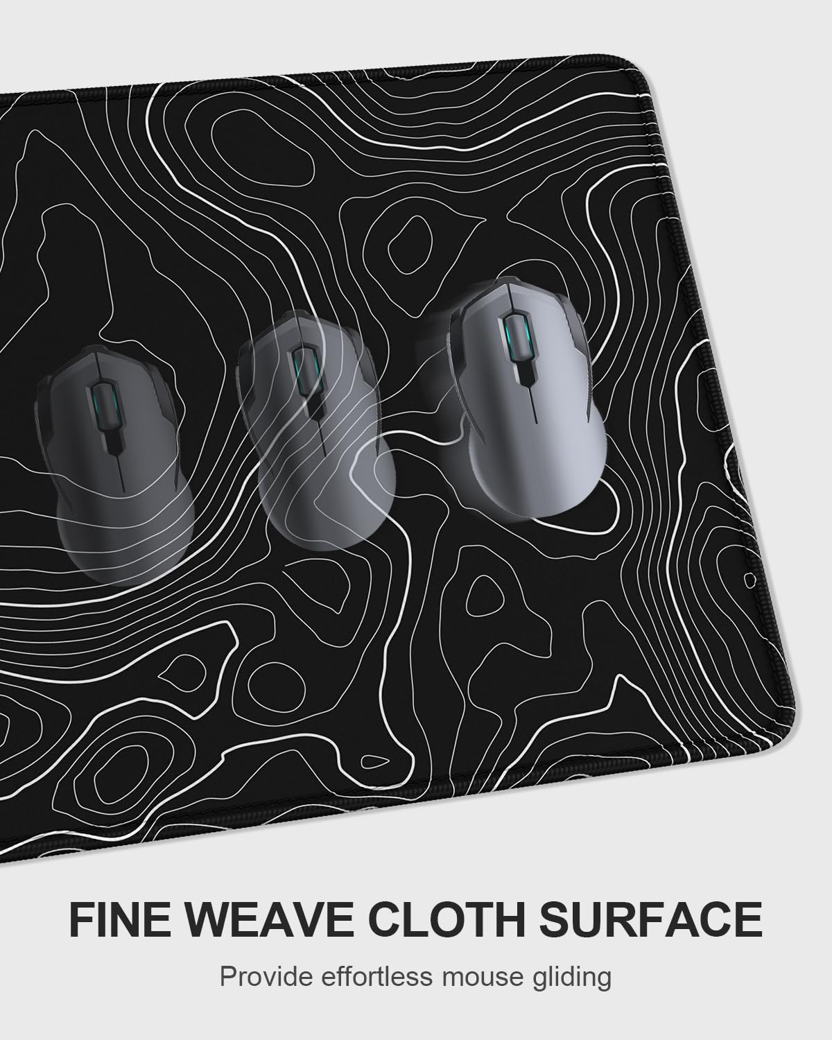 Auhoahsil Large Mouse Pad with Wrist Rests for Keyboard & Mouse, Thick Soft Ergonomic Memory Foam