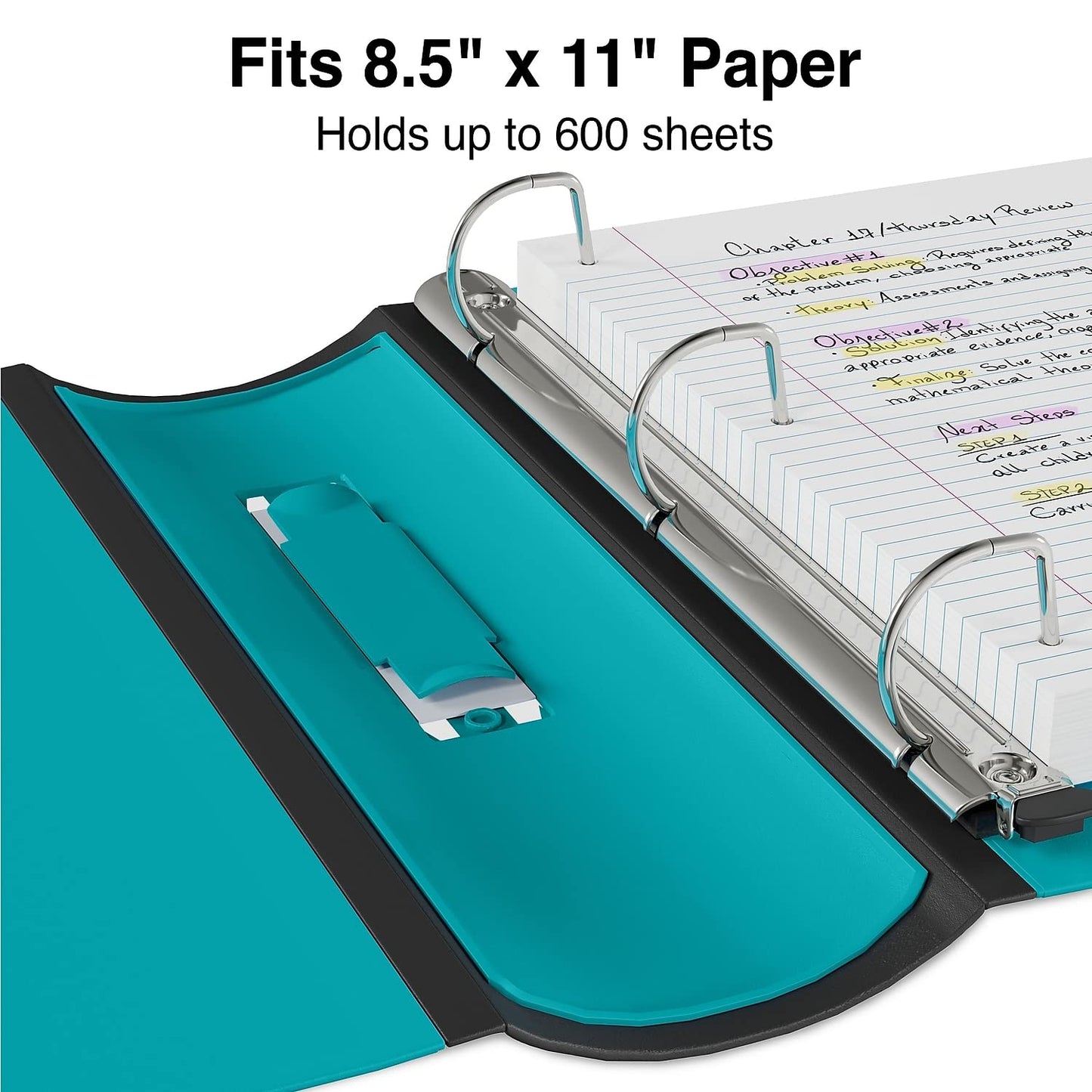 Staples Better Binder, 3-Inch 3-Ring View, Light Blue, 2-Pack