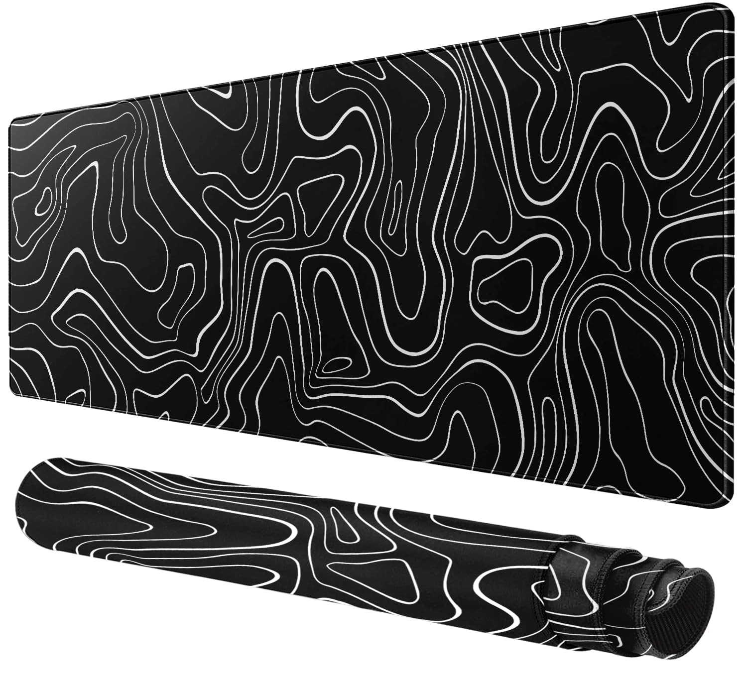 Rcege Large Gaming Mouse Pad Extended Desk Mat with Non Slip Stitched Edge