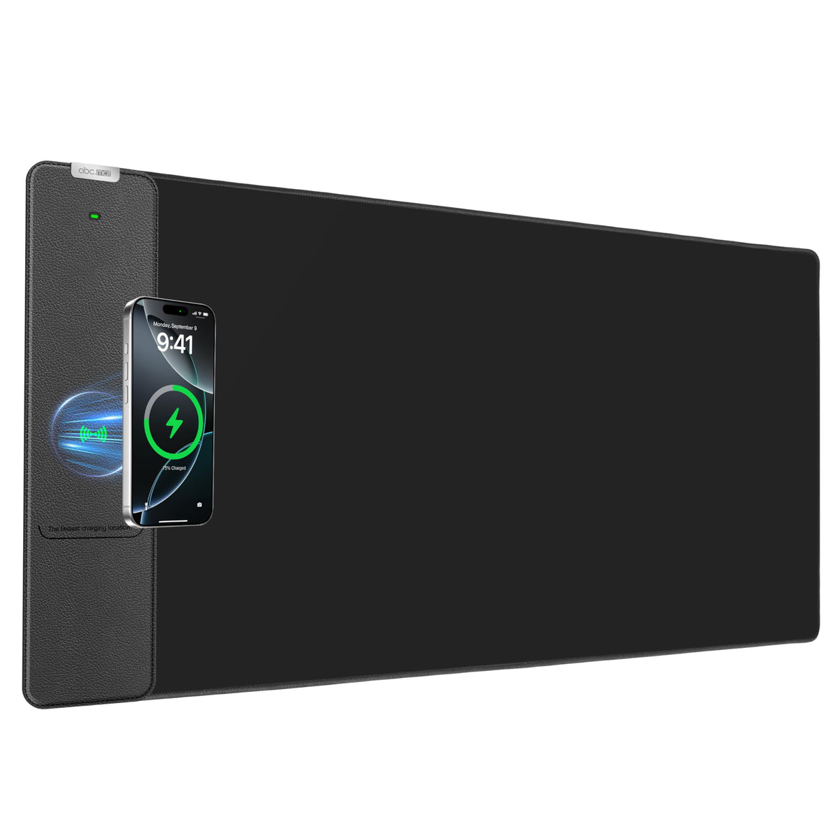 Wireless Charging Mouse Pad, 31.5"x15.8" Large Desk Mat, Smooth Glide