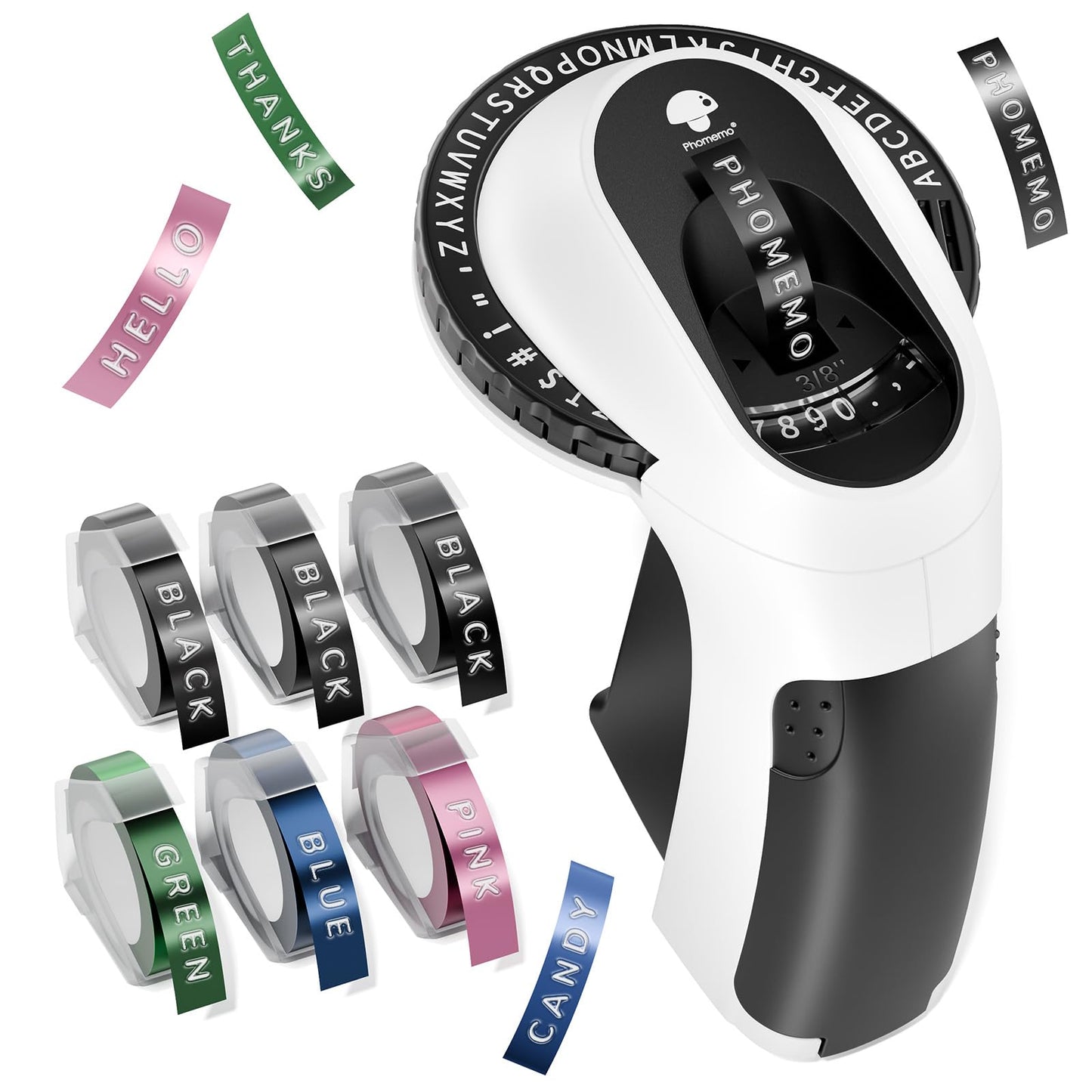 Phomemo Label Maker, Vintage Embossing Label Maker Machine with 6 Tapes