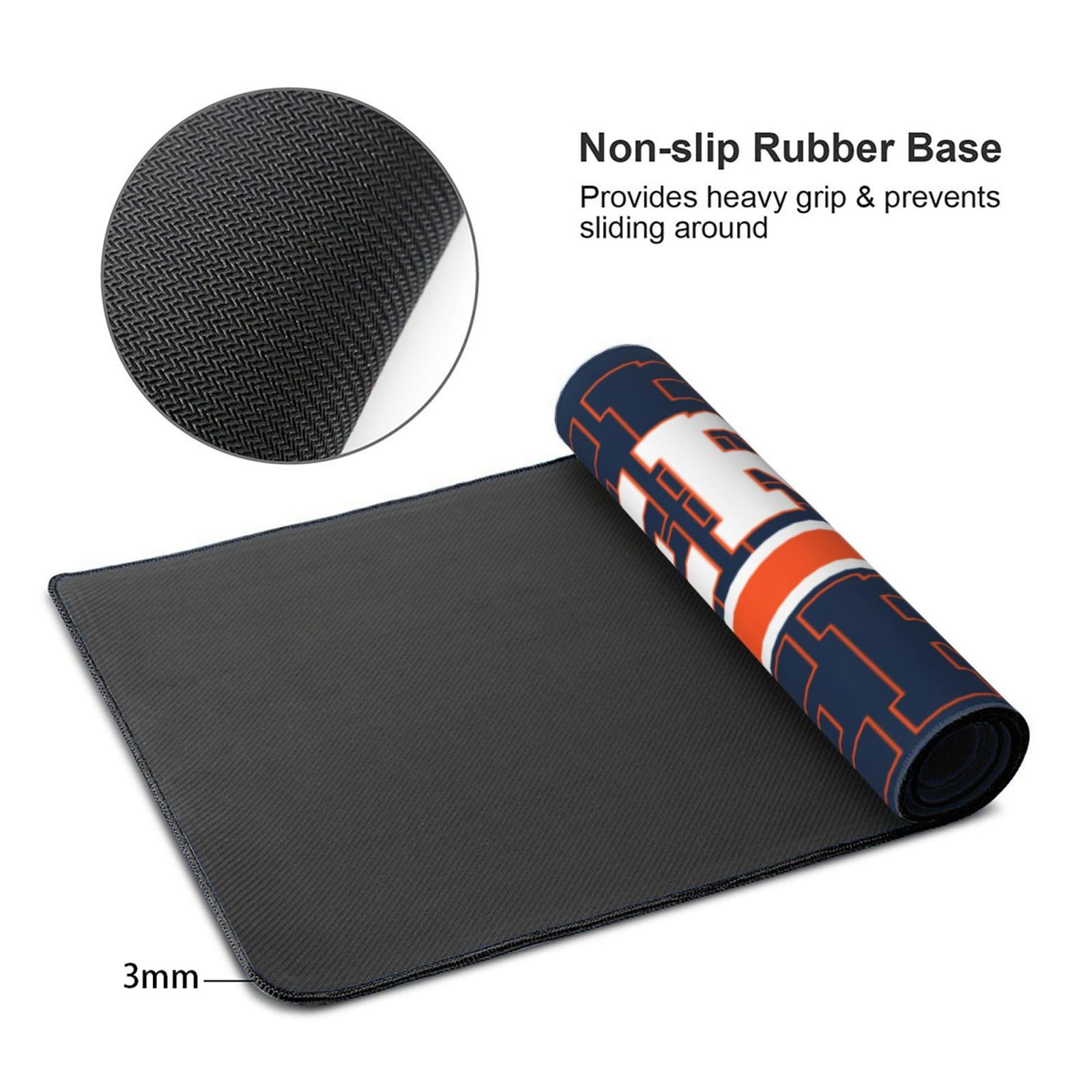 ANTKING Denver Mouse Pad Custom Name and Number Desk Pad for Men Women Youth Gifts