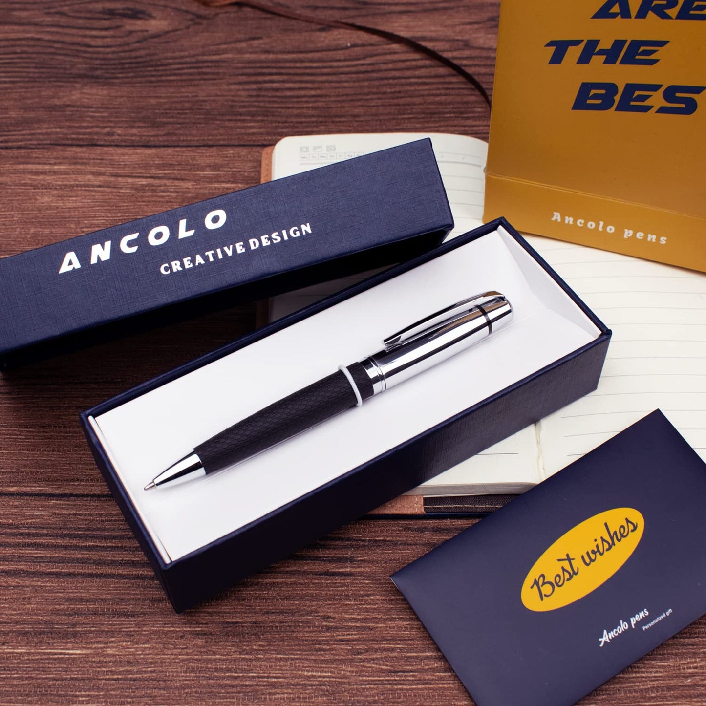 Ancolo Personalized Ballpoint Pen Writing Set- Office Gift set Luxury Pen