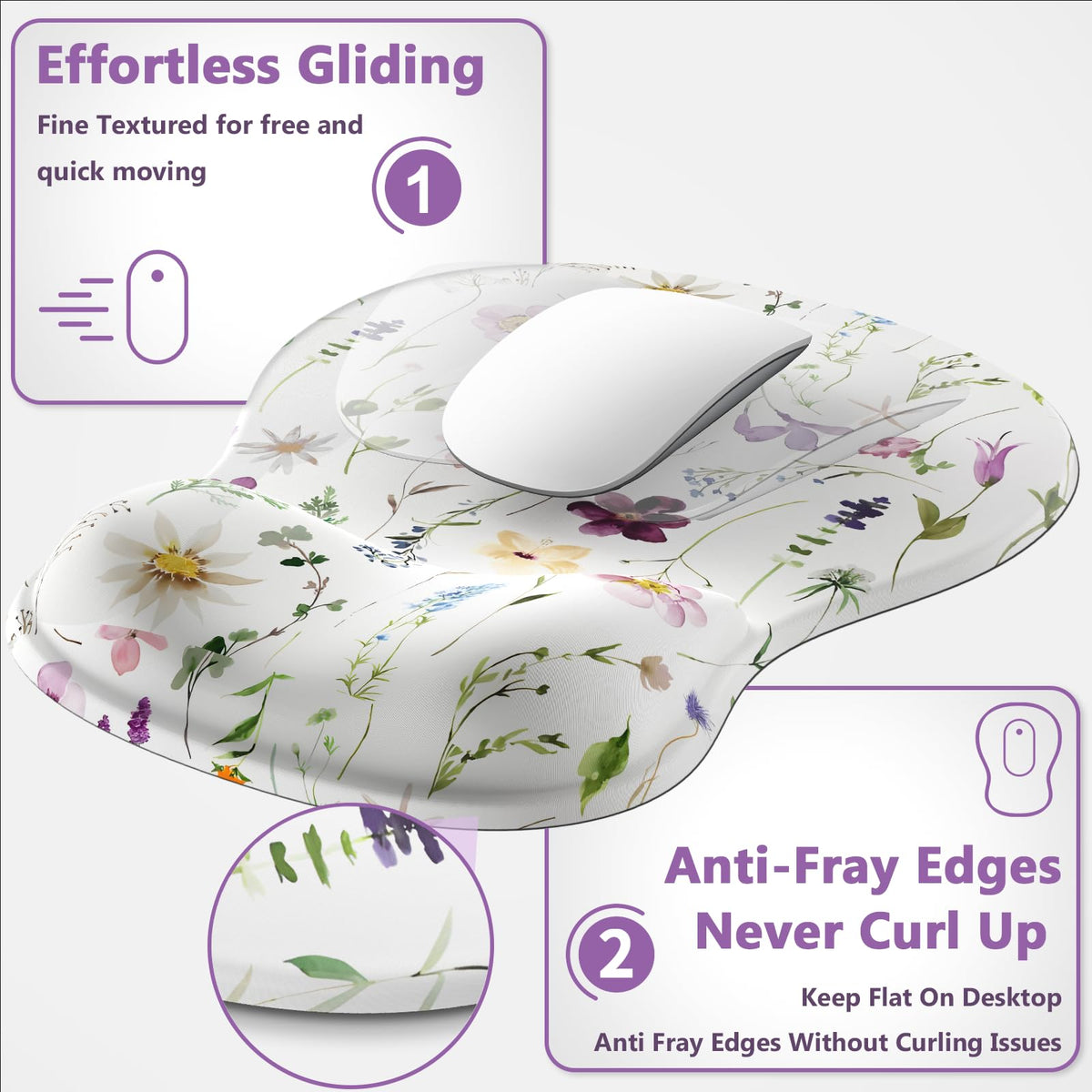 AKITErgonomic Mouse Pad with Wrist Rest for Computer Keyboard, Memory Foam