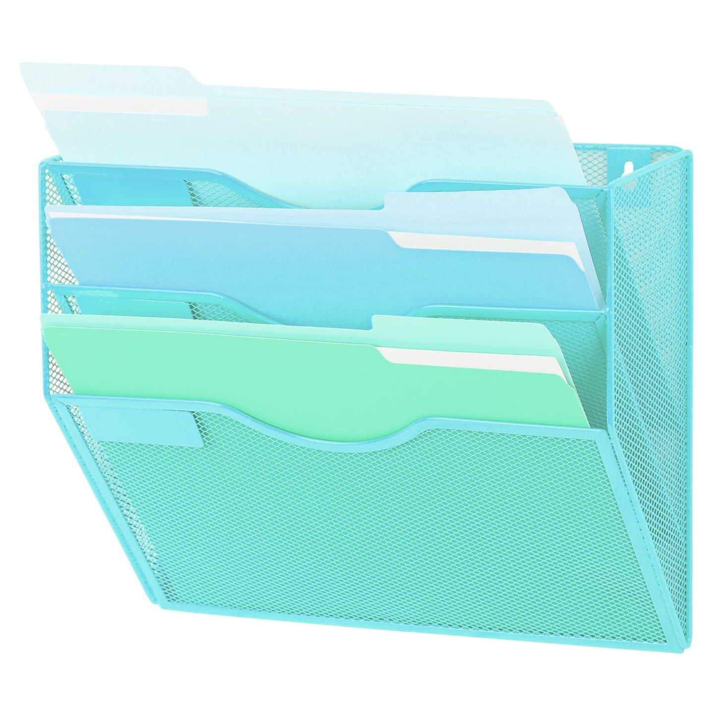 EASEPRES 3 Pocket Mesh Hanging Wall File Organizer, Wall Mounted Mail Paper Document Folder Holder