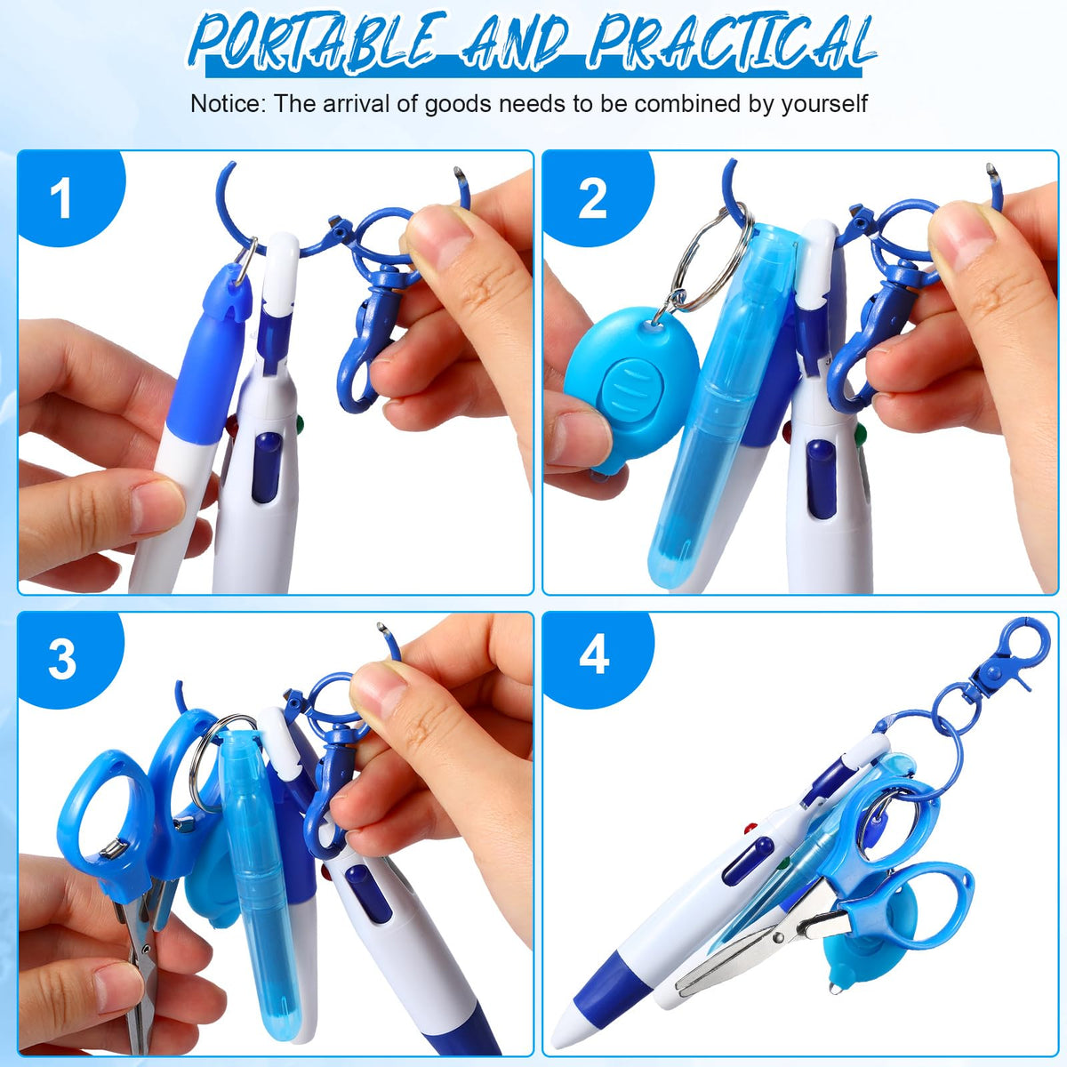 Glenmal 72 Pcs Nurse Pen Set for Badge Reel Mini Pens, Simple