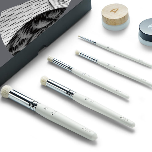 ARTIFY Drybrush Set with Dampening Pad and Brush Soap: 5 Sizes Professional-Grade Dry Brush for