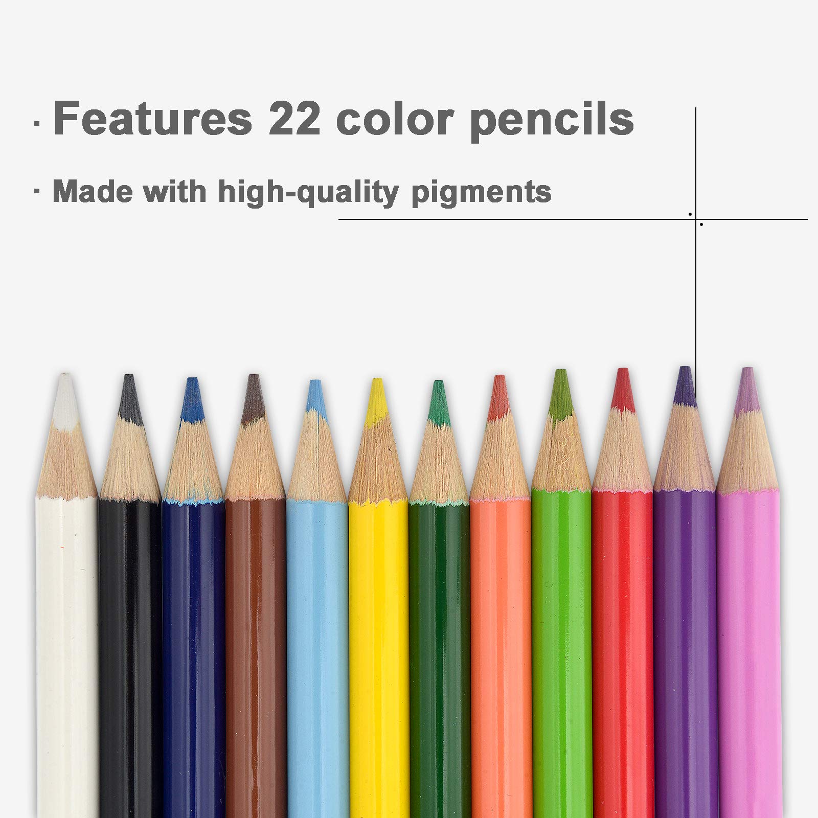 Darnassus 132-Piece Art Set, Deluxe Professional Color Set, Art Kit for Kids and Adult, With
