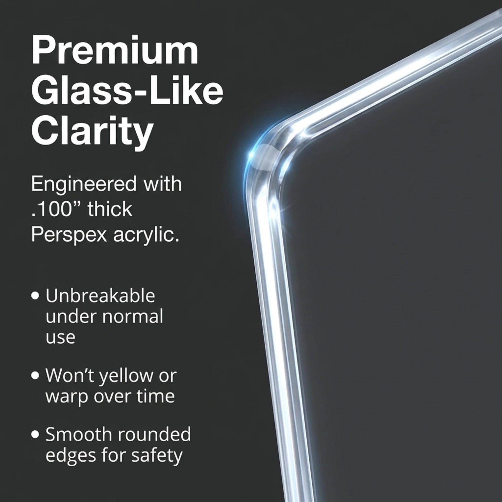 Clear-Ad - Acrylic Trifold Brochure Holder with Business Card Pocket - Rack Card Display - Pamphlet