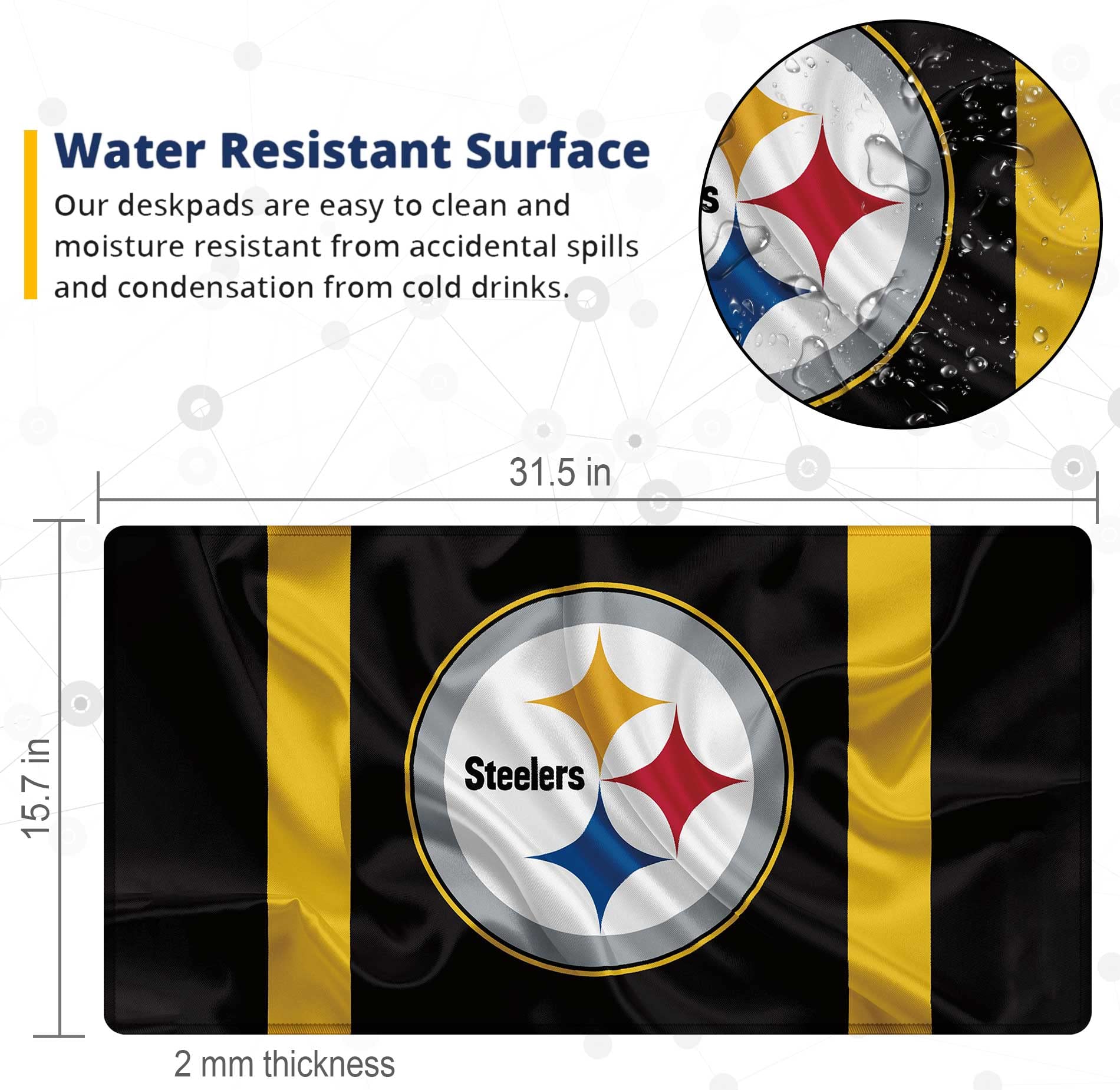 XXL Professional Gaming Mouse Pad, Large Computer Keyboard Mouse Mat Desk Pad with Non-Slip Base