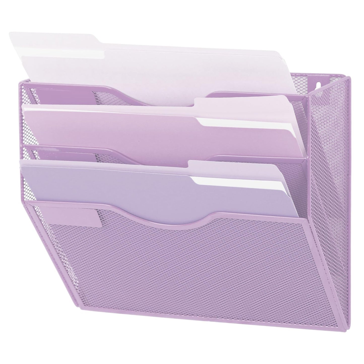 EASEPRES 3 Pocket Mesh Hanging Wall File Organizer, Wall Mounted Mail Paper Document Folder Holder