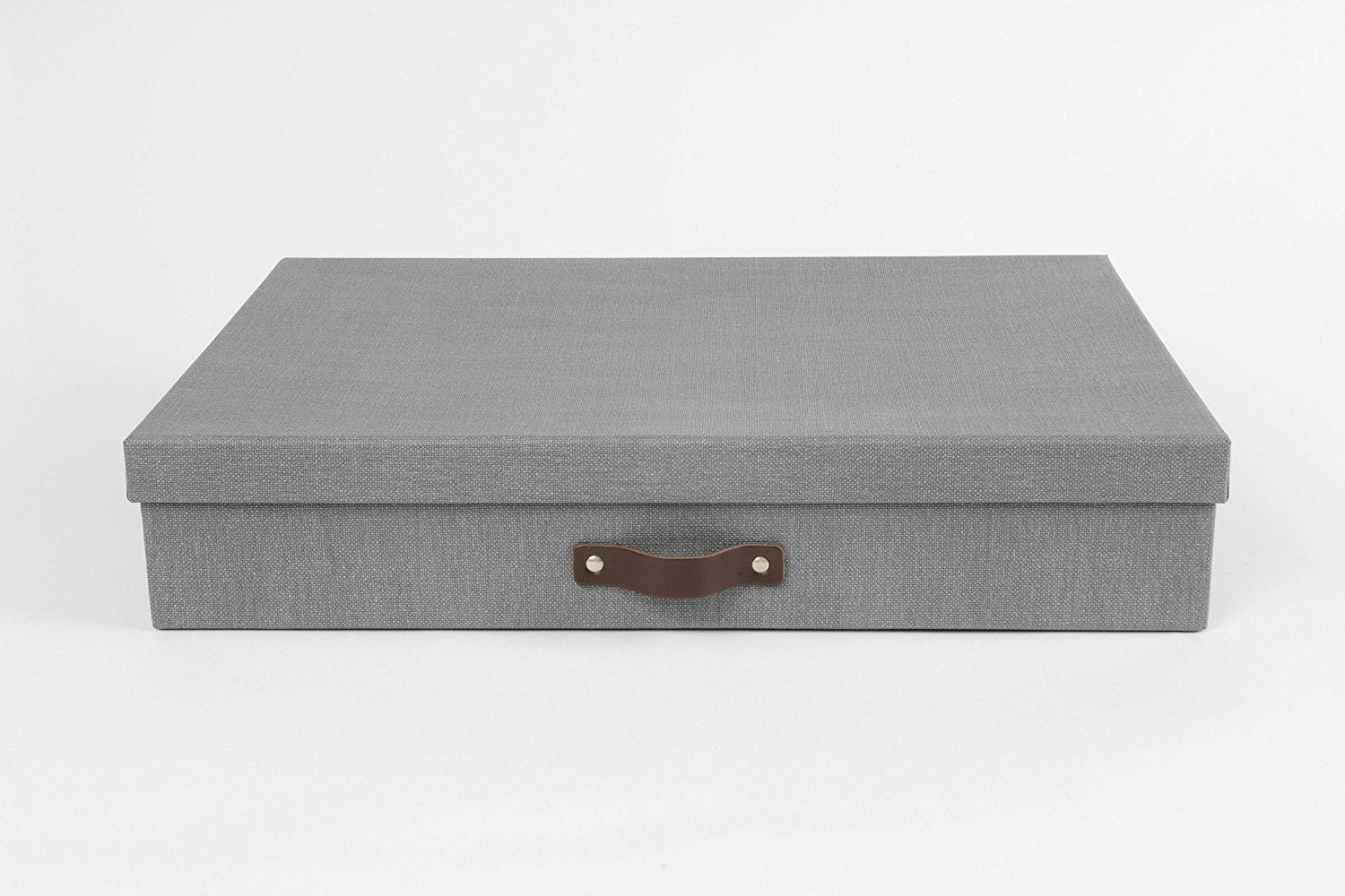 Bigso Sverker Canvas Fiberboard Legal and Art Storage Box | Scrapbook Storage Box for Loose Papers