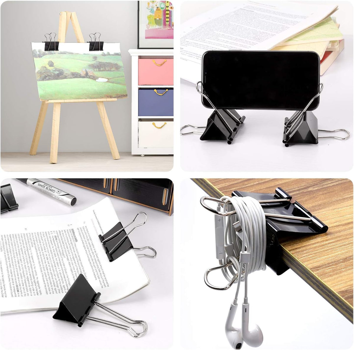 Ufmarine Extra Large Binder Clips 2.4 Inch Length, Jumbo Binder Clips for Office (36 Pcs)