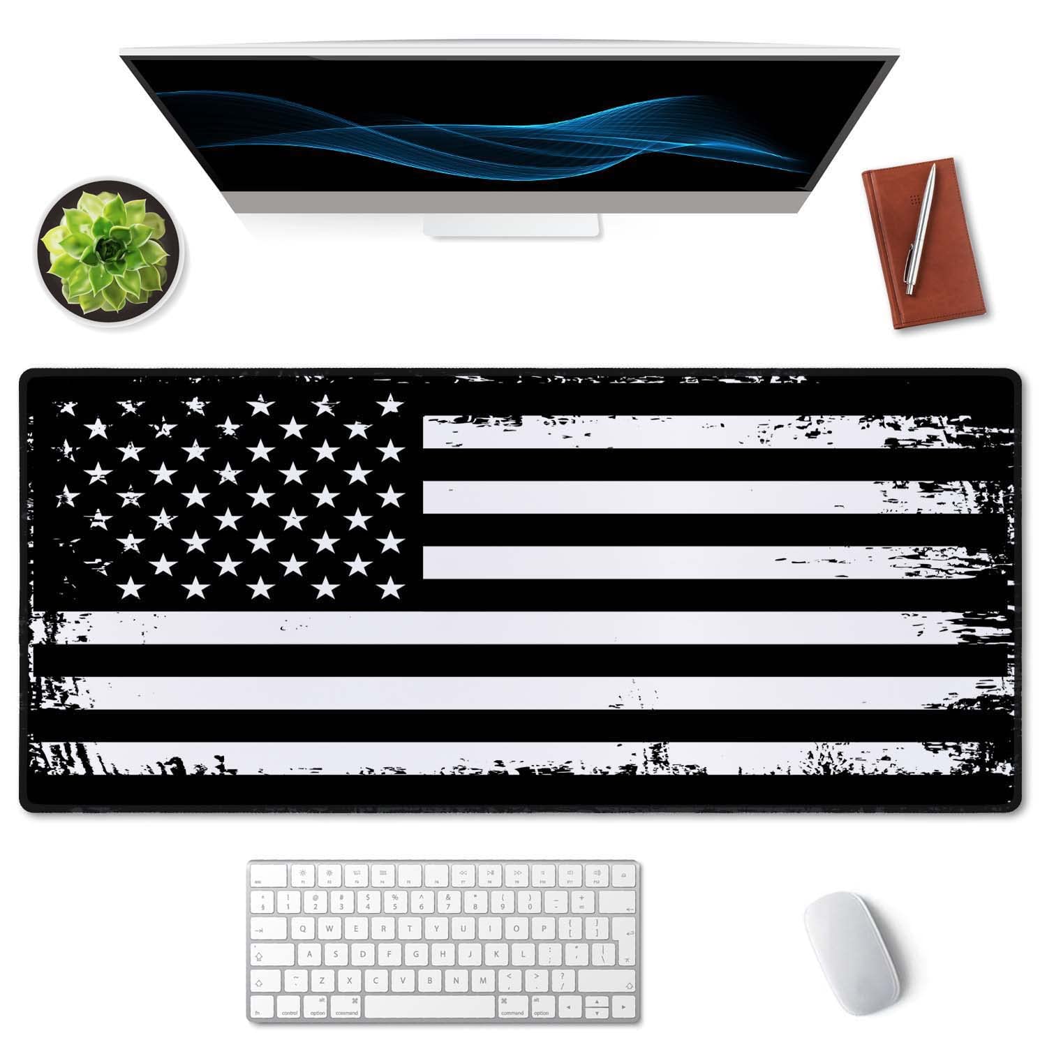 SSOIU Desk Mat, Extended Gaming Mouse Pad (35.5x15.7 in), Large Non-Slip Rubber Base Mousepad with