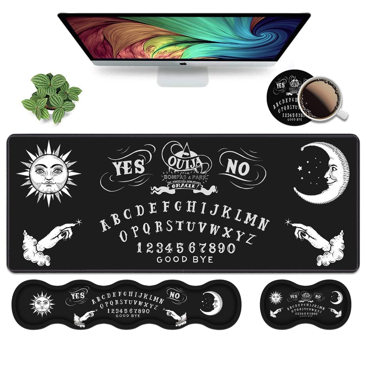 Ergonomic Keyboard Wrist Rest and Mouse Pad Wrist Rest Set, Large XXL Gaming Mousepad 31.5"x 11.8"