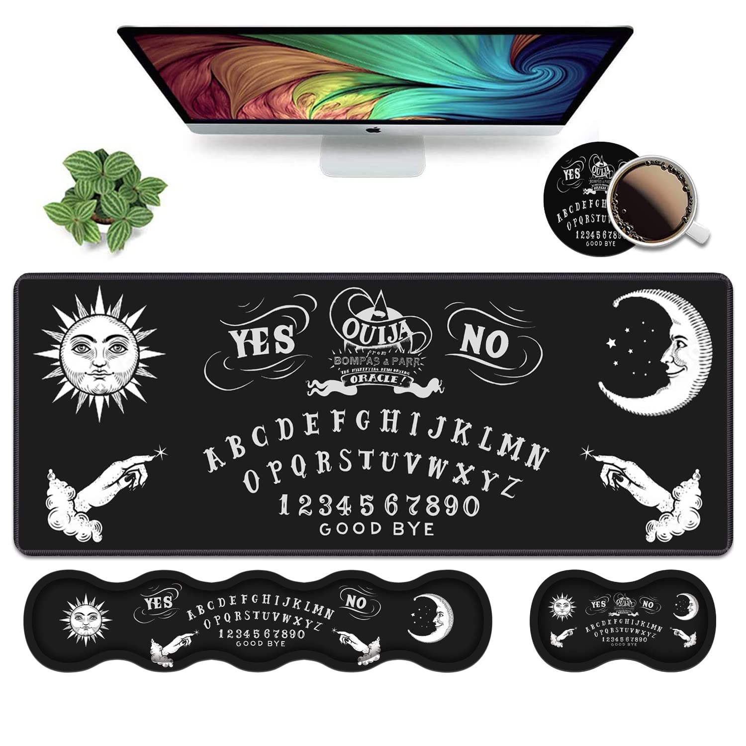 Ergonomic Keyboard Wrist Rest and Mouse Pad Wrist Rest Set, Large XXL Gaming Mousepad 31.5"x 11.8"