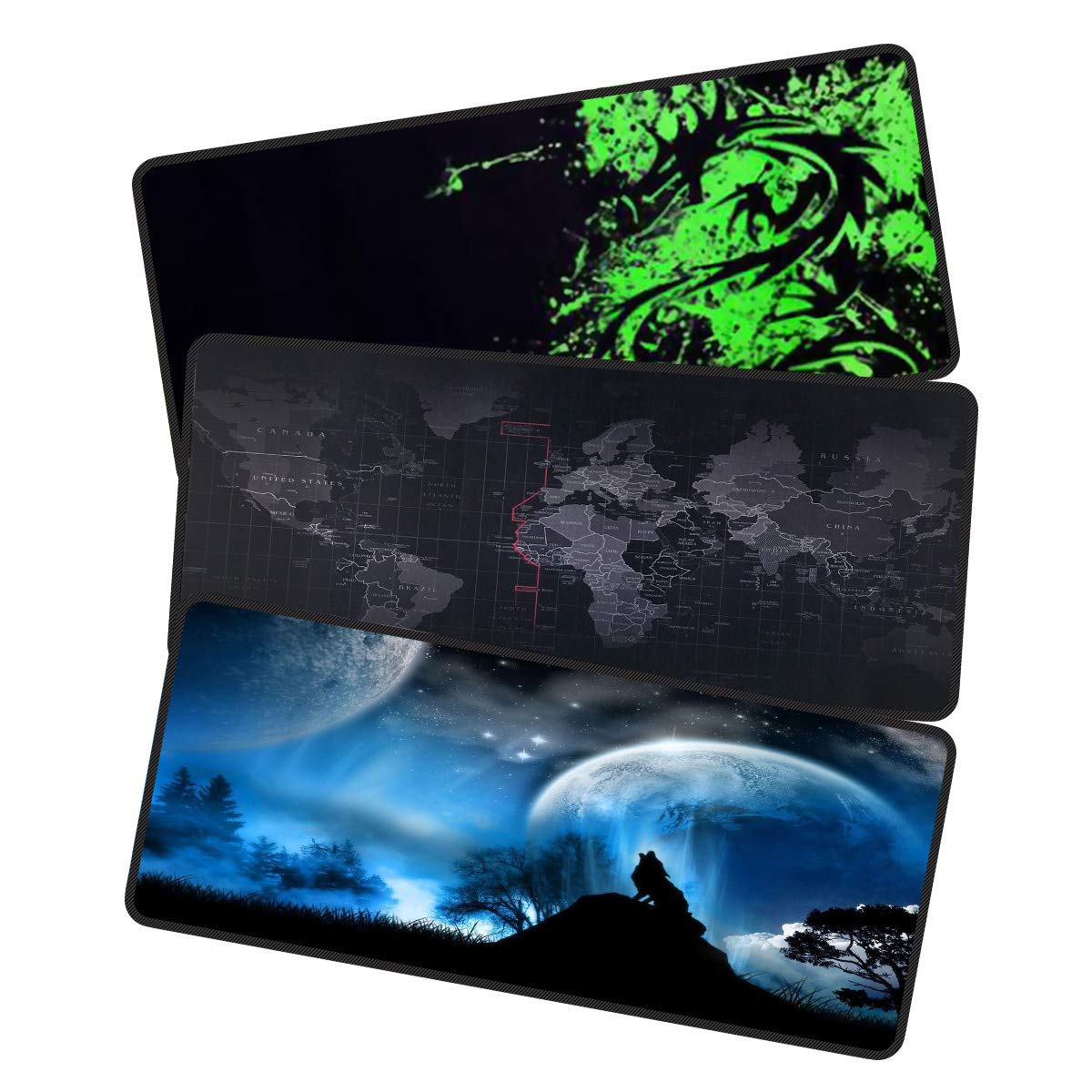 Qisan Large Gaming Mouse Pad Extended Size Mousepad for Computer Desktop PC Laptop