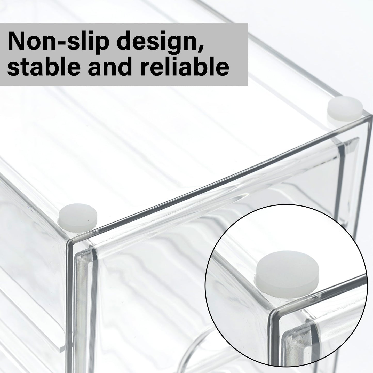 Prsildan Acrylic Drawer Makeup Organizer with 4 Drawers