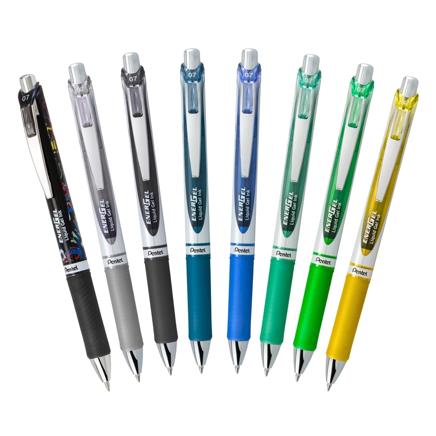 Pentel EnerGel RTX Retractable Liquid Gel Pen, Scholar Expressions Pack, 0.7mm, Metal Tip, Medium