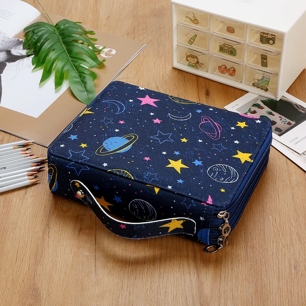 Lbxgap 120 Slots Colored Pencil Case Organizer, 3 Layer Bag