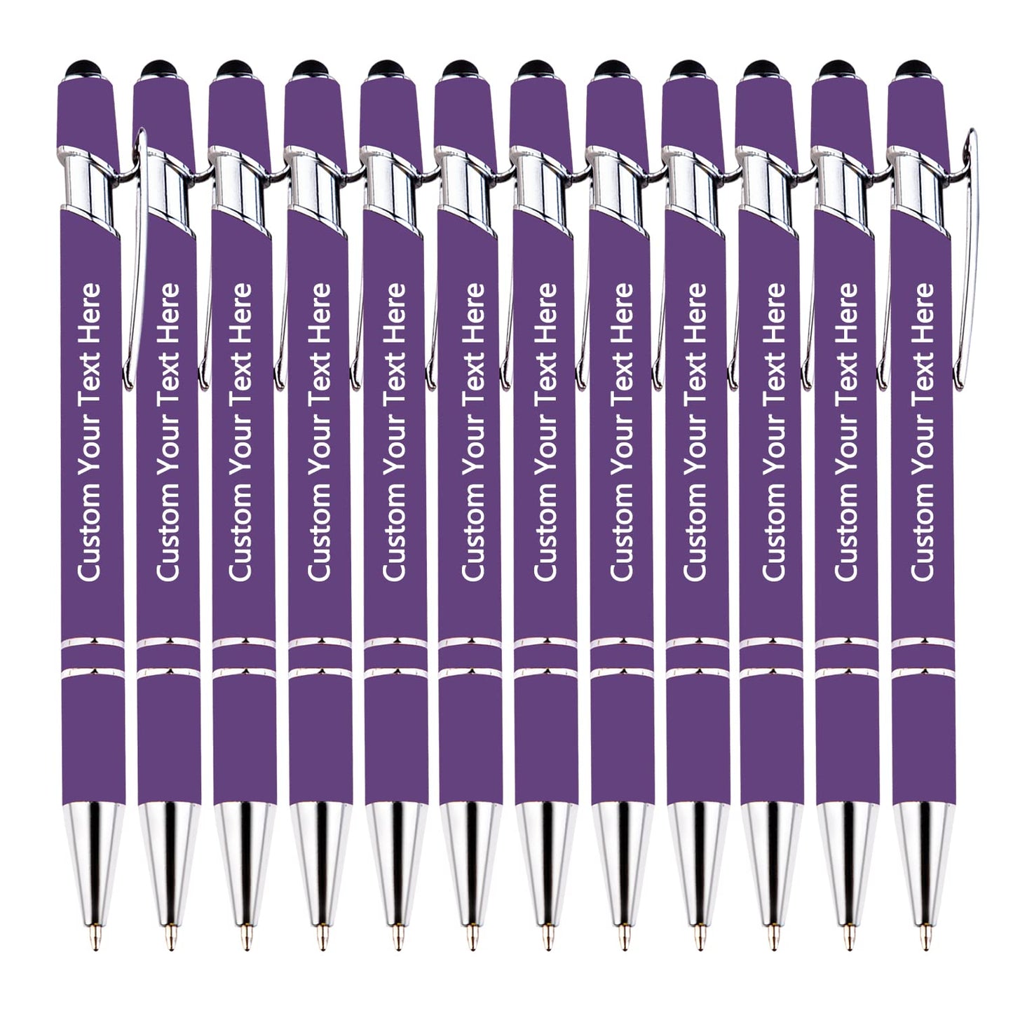KOLOWKO Personalized 2-in-1 Ballpoint Pen & Stylus - Custom Text/Name/Message - Bulk Order Up to