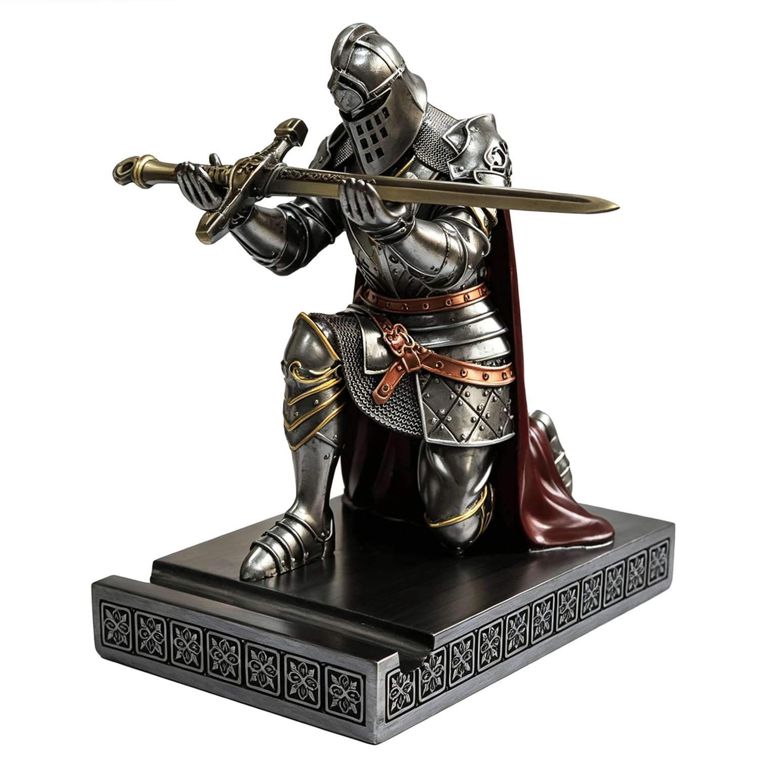Knight Pen Holder Desk Organizer Office Decor Letter Opener for Desk Iron