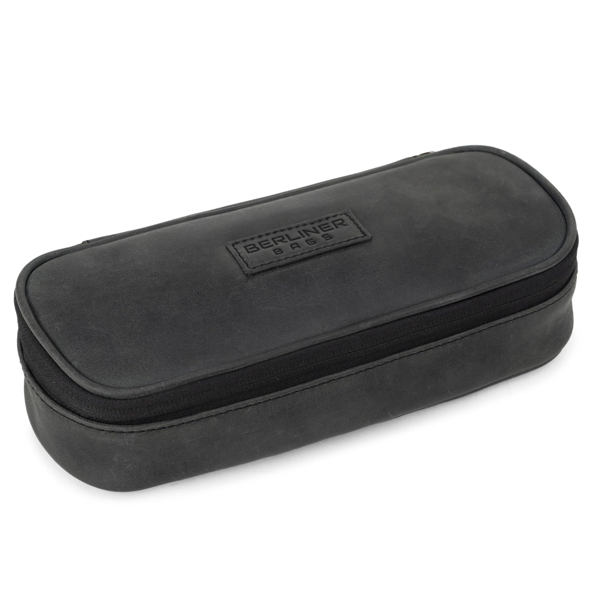 BERLINER BAGS Leather Pencil Case Felix For Men & Women - Dark Grey