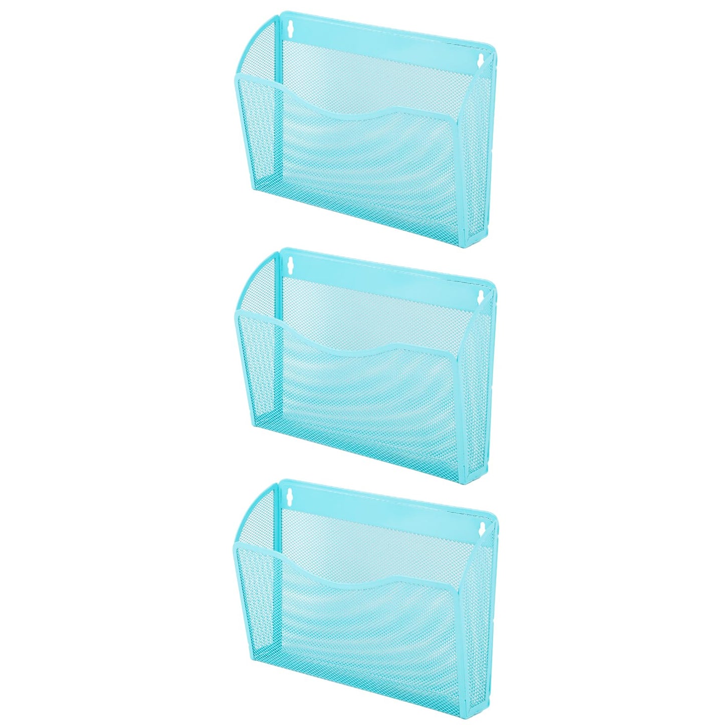 EASEPRES 3 Single Pocket Mesh Hanging File Organizer, Vertical Wall Mounted Magazine File Holder