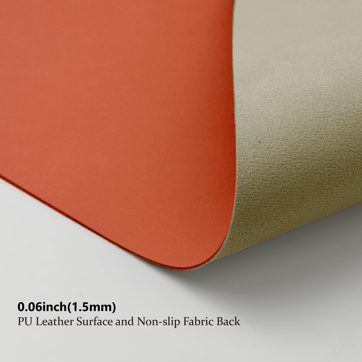 Leather Desk Mat - Non-Slip PU Pad for Office and Home - Organization Accessory - Ideal for Large