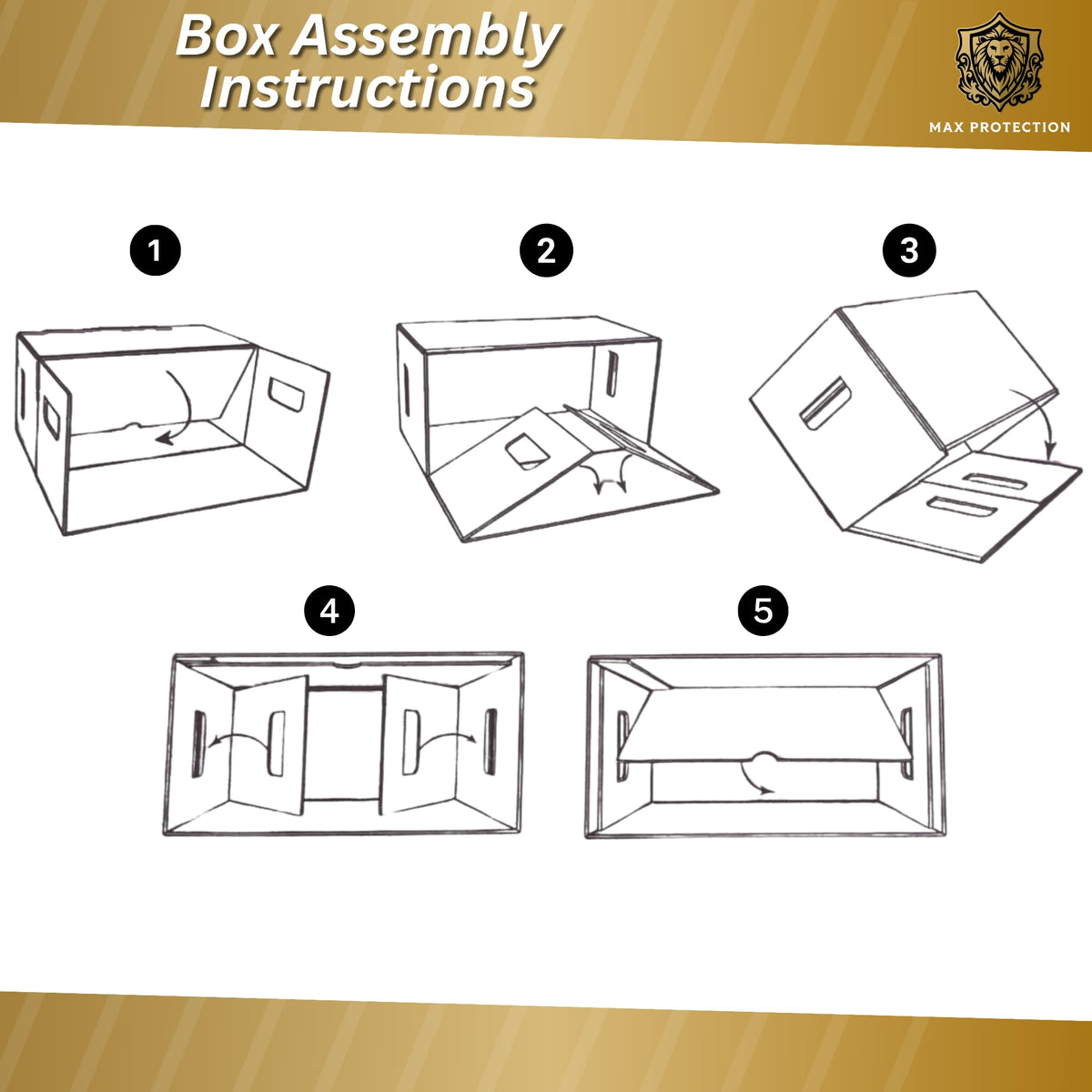 Max Protection Comic Book Storage Short Boxes - 5-Pack