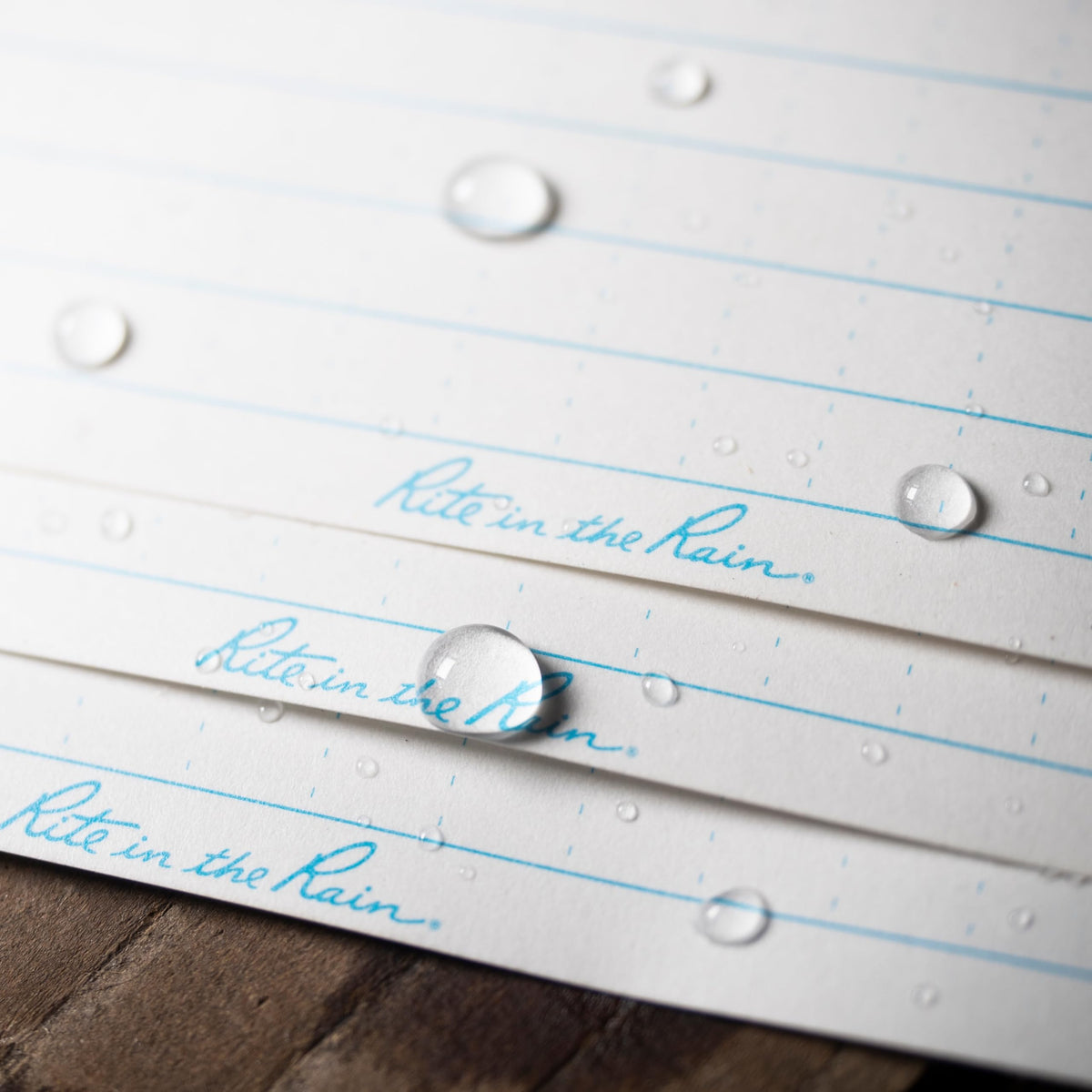 Rite In The Rain Weatherproof Index Cards, 3" x 5", Universal Pattern, White (No. 191)