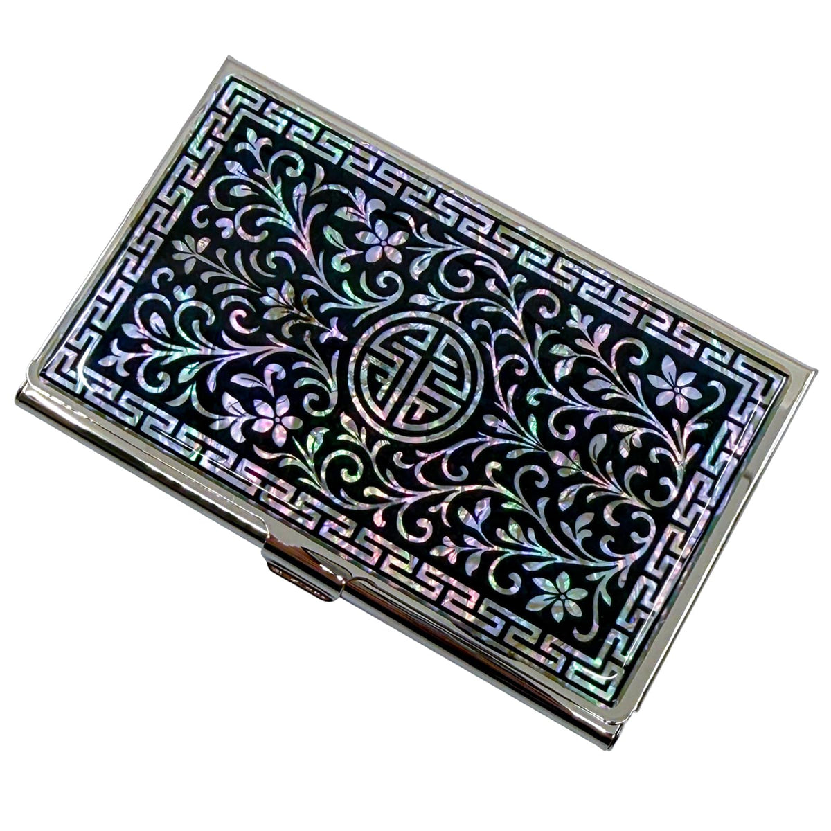 Nacreh Mother of Pearl Business Card Case Credit Id Name Holder Travel Wallet Art Painting Design
