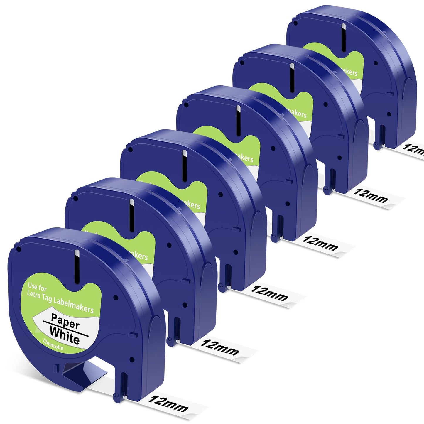 Compatible with DYMO LetraTag Refills 1/2 x 13 12mm x 4m White Paper