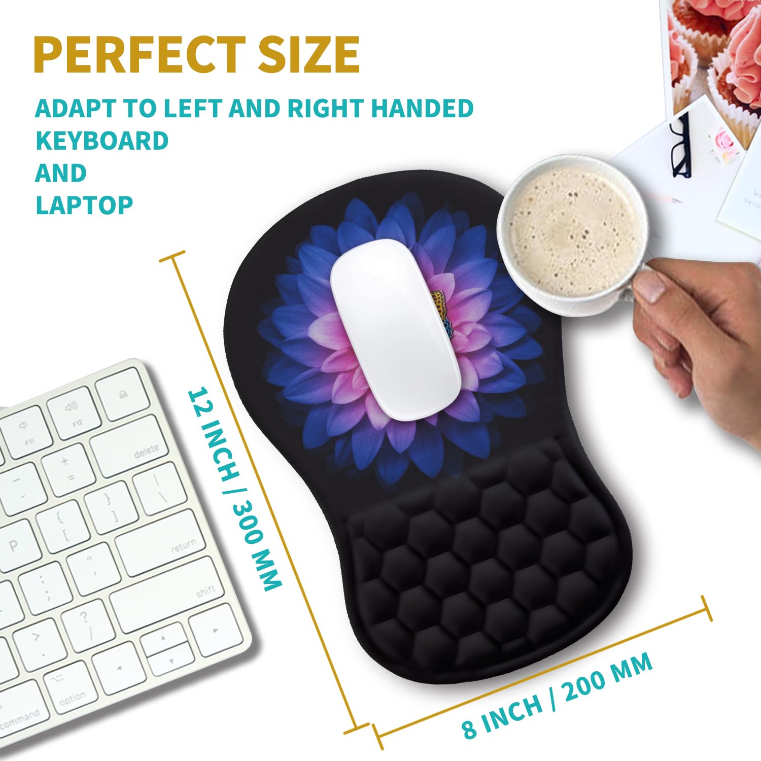 Hokafenle Ergonomic Mouse Pad Wrist Support, Wrist Rest Mousepad for Carpal Tunnel Pain Relief with