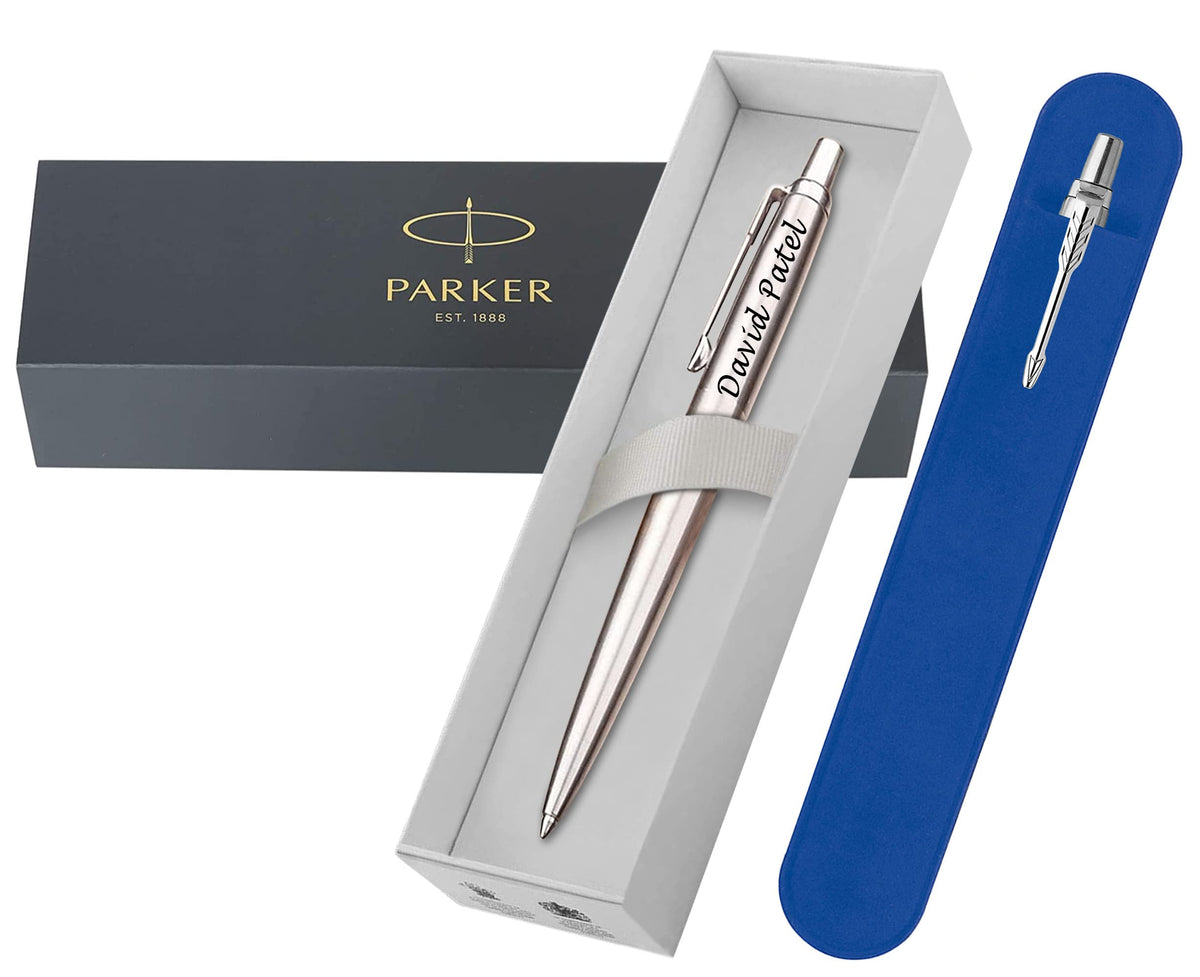 PARKER 1953344 Parker Ballpoint Pen, Jotter, Stainless Steel CT, Medium Point, Oil-based, Gift